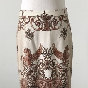 VERSACE COLLECTION Brown/Cream Printed Skirt